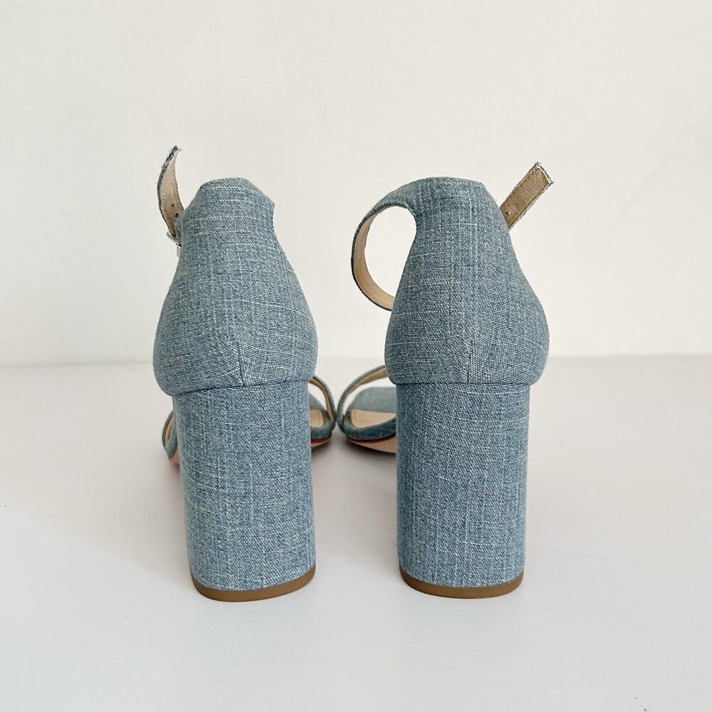 J. Mclaughlin Esme Denim Block Heels Blue Size 8.5 - Picture 5 of 7